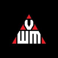 création de logo de lettre triangle vwm avec forme de triangle. monogramme de conception de logo triangle vwm. modèle de logo vectoriel vwm triangle avec couleur rouge. logo triangulaire vwm logo simple, élégant et luxueux.