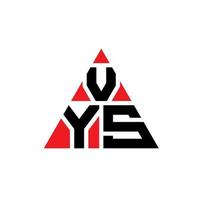 création de logo de lettre triangle vys avec forme de triangle. monogramme de conception de logo triangle vys. modèle de logo vectoriel triangle vys avec couleur rouge. logo triangulaire vys logo simple, élégant et luxueux.