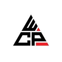 création de logo de lettre triangle wcp avec forme de triangle. monogramme de conception de logo triangle wcp. modèle de logo vectoriel triangle wcp avec couleur rouge. logo triangulaire wcp logo simple, élégant et luxueux. wcp