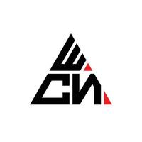 création de logo de lettre triangle wcn avec forme de triangle. monogramme de conception de logo triangle wcn. modèle de logo vectoriel triangle wcn avec couleur rouge. wcn logo triangulaire logo simple, élégant et luxueux. wcn