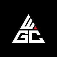 création de logo de lettre triangle wgc avec forme de triangle. monogramme de conception de logo triangle wgc. modèle de logo vectoriel triangle wgc avec couleur rouge. logo triangulaire wgc logo simple, élégant et luxueux. wgc