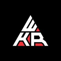création de logo de lettre triangle wkr avec forme de triangle. monogramme de conception de logo triangle wkr. modèle de logo vectoriel triangle wkr avec couleur rouge. logo triangulaire wkr logo simple, élégant et luxueux.