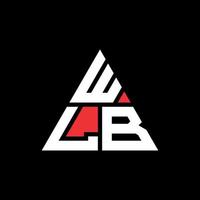 création de logo de lettre triangle wlb avec forme de triangle. monogramme de conception de logo triangle wlb. modèle de logo vectoriel triangle wlb avec couleur rouge. logo triangulaire wlb logo simple, élégant et luxueux.