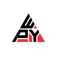 création de logo de lettre triangle wpy avec forme de triangle. monogramme de conception de logo triangle wpy. modèle de logo vectoriel triangle wpy avec couleur rouge. logo triangulaire wpy logo simple, élégant et luxueux.