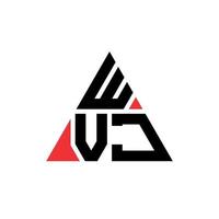 création de logo de lettre triangle wvj avec forme de triangle. monogramme de conception de logo triangle wvj. modèle de logo vectoriel triangle wvj avec couleur rouge. logo triangulaire wvj logo simple, élégant et luxueux.