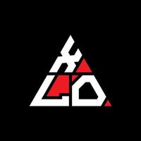 création de logo de lettre triangle xlo avec forme de triangle. monogramme de conception de logo triangle xlo. modèle de logo vectoriel triangle xlo avec couleur rouge. logo triangulaire xlo logo simple, élégant et luxueux.