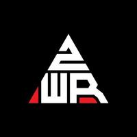 création de logo de lettre triangle zwr avec forme de triangle. monogramme de conception de logo triangle zwr. modèle de logo vectoriel triangle zwr avec couleur rouge. logo triangulaire zwr logo simple, élégant et luxueux.