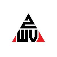 création de logo de lettre triangle zwv avec forme de triangle. monogramme de conception de logo triangle zwv. modèle de logo vectoriel triangle zwv avec couleur rouge. logo triangulaire zwv logo simple, élégant et luxueux.