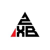 création de logo de lettre triangle zxb avec forme de triangle. monogramme de conception de logo triangle zxb. modèle de logo vectoriel triangle zxb avec couleur rouge. logo triangulaire zxb logo simple, élégant et luxueux.