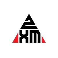 création de logo de lettre triangle zxm avec forme de triangle. monogramme de conception de logo triangle zxm. modèle de logo vectoriel triangle zxm avec couleur rouge. logo triangulaire zxm logo simple, élégant et luxueux.