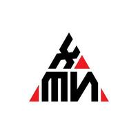 création de logo de lettre triangle xmn avec forme de triangle. monogramme de conception de logo triangle xmn. modèle de logo vectoriel triangle xmn avec couleur rouge. logo triangulaire xmn logo simple, élégant et luxueux.