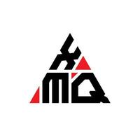 création de logo de lettre triangle xmq avec forme de triangle. monogramme de conception de logo triangle xmq. modèle de logo vectoriel triangle xmq avec couleur rouge. logo triangulaire xmq logo simple, élégant et luxueux.