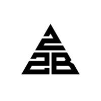création de logo de lettre triangle zzb avec forme de triangle. monogramme de conception de logo triangle zzb. modèle de logo vectoriel triangle zzb avec couleur rouge. logo triangulaire zzb logo simple, élégant et luxueux.