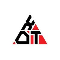 création de logo de lettre triangle xot avec forme de triangle. monogramme de conception de logo xot triangle. modèle de logo vectoriel triangle xot avec couleur rouge. xot logo triangulaire logo simple, élégant et luxueux.