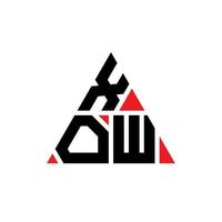 création de logo de lettre triangle xow avec forme de triangle. monogramme de conception de logo triangle xow. modèle de logo vectoriel triangle xow avec couleur rouge. xow logo triangulaire logo simple, élégant et luxueux.