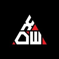 création de logo de lettre triangle xow avec forme de triangle. monogramme de conception de logo triangle xow. modèle de logo vectoriel triangle xow avec couleur rouge. xow logo triangulaire logo simple, élégant et luxueux.