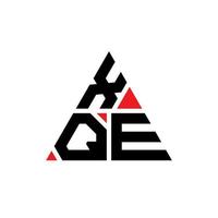 création de logo de lettre triangle xqe avec forme de triangle. monogramme de conception de logo triangle xqe. modèle de logo vectoriel triangle xqe avec couleur rouge. xqe logo triangulaire logo simple, élégant et luxueux.