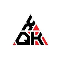 création de logo de lettre triangle xqk avec forme de triangle. monogramme de conception de logo triangle xqk. modèle de logo vectoriel triangle xqk avec couleur rouge. logo triangulaire xqk logo simple, élégant et luxueux.