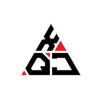 création de logo de lettre triangle xqj avec forme de triangle. monogramme de conception de logo triangle xqj. modèle de logo vectoriel triangle xqj avec couleur rouge. xqj logo triangulaire logo simple, élégant et luxueux.