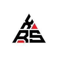 création de logo de lettre triangle xrs avec forme de triangle. monogramme de conception de logo triangle xrs. modèle de logo vectoriel triangle xrs avec couleur rouge. xrs logo triangulaire logo simple, élégant et luxueux.