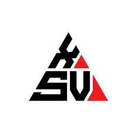 création de logo de lettre triangle xsv avec forme de triangle. monogramme de conception de logo triangle xsv. modèle de logo vectoriel triangle xsv avec couleur rouge. xsv logo triangulaire logo simple, élégant et luxueux.