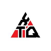 création de logo de lettre triangle xtq avec forme de triangle. monogramme de conception de logo triangle xtq. modèle de logo vectoriel triangle xtq avec couleur rouge. logo triangulaire xtq logo simple, élégant et luxueux.