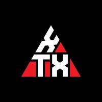 création de logo de lettre triangle xtx avec forme de triangle. monogramme de conception de logo triangle xtx. modèle de logo vectoriel triangle xtx avec couleur rouge. logo triangulaire xtx logo simple, élégant et luxueux.