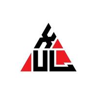 création de logo de lettre triangle xul avec forme de triangle. monogramme de conception de logo triangle xul. modèle de logo vectoriel triangle xul avec couleur rouge. xul logo triangulaire logo simple, élégant et luxueux.