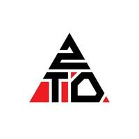 création de logo de lettre triangle zto avec forme de triangle. monogramme de conception de logo triangle zto. modèle de logo vectoriel triangle zto avec couleur rouge. zto logo triangulaire logo simple, élégant et luxueux.