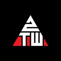 création de logo de lettre triangle ztw avec forme de triangle. monogramme de conception de logo triangle ztw. modèle de logo vectoriel triangle ztw avec couleur rouge. logo triangulaire ztw logo simple, élégant et luxueux.