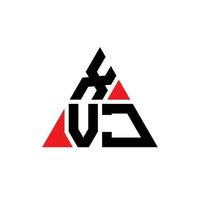 création de logo de lettre triangle xvj avec forme de triangle. monogramme de conception de logo triangle xvj. modèle de logo vectoriel triangle xvj avec couleur rouge. xvj logo triangulaire logo simple, élégant et luxueux.