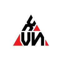 création de logo de lettre triangle xvn avec forme de triangle. monogramme de conception de logo xvn triangle. modèle de logo vectoriel xvn triangle avec couleur rouge. logo triangulaire xvn logo simple, élégant et luxueux.