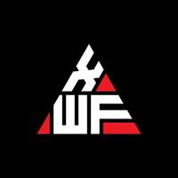 création de logo de lettre triangle xwf avec forme de triangle. monogramme de conception de logo triangle xwf. modèle de logo vectoriel triangle xwf avec couleur rouge. logo triangulaire xwf logo simple, élégant et luxueux.