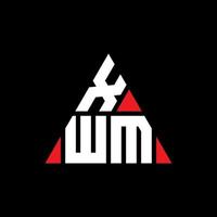 création de logo de lettre triangle xwm avec forme de triangle. monogramme de conception de logo triangle xwm. modèle de logo vectoriel triangle xwm avec couleur rouge. logo triangulaire xwm logo simple, élégant et luxueux.