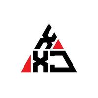 création de logo de lettre triangle xxj avec forme de triangle. monogramme de conception de logo triangle xxj. modèle de logo vectoriel triangle xxj avec couleur rouge. xxj logo triangulaire logo simple, élégant et luxueux.