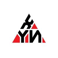 création de logo de lettre triangle xyn avec forme de triangle. monogramme de conception de logo triangle xyn. modèle de logo vectoriel triangle xyn avec couleur rouge. logo triangulaire xyn logo simple, élégant et luxueux.