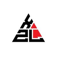 création de logo de lettre triangle xzl avec forme de triangle. monogramme de conception de logo triangle xzl. modèle de logo vectoriel triangle xzl avec couleur rouge. logo triangulaire xzl logo simple, élégant et luxueux.