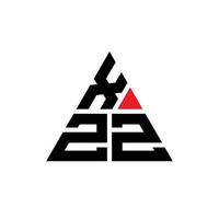 création de logo de lettre triangle xzz avec forme de triangle. monogramme de conception de logo triangle xzz. modèle de logo vectoriel triangle xzz avec couleur rouge. logo triangulaire xzz logo simple, élégant et luxueux.