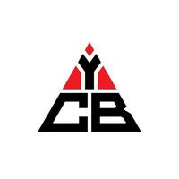 création de logo de lettre triangle ycb avec forme de triangle. monogramme de conception de logo triangle ycb. modèle de logo vectoriel triangle ycb avec couleur rouge. logo triangulaire ycb logo simple, élégant et luxueux.