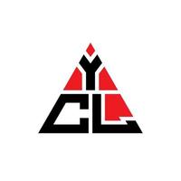 création de logo de lettre triangle ycl avec forme de triangle. monogramme de conception de logo triangle ycl. modèle de logo vectoriel triangle ycl avec couleur rouge. logo triangulaire ycl logo simple, élégant et luxueux.