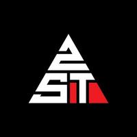 création de logo de lettre triangle zst avec forme de triangle. monogramme de conception de logo triangle zst. modèle de logo vectoriel triangle zst avec couleur rouge. logo triangulaire zst logo simple, élégant et luxueux.