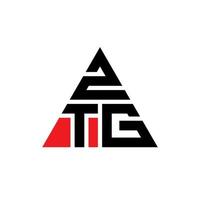 création de logo de lettre triangle ztg avec forme de triangle. monogramme de conception de logo triangle ztg. modèle de logo vectoriel triangle ztg avec couleur rouge. logo triangulaire ztg logo simple, élégant et luxueux.