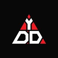 création de logo de lettre triangle ydd avec forme de triangle. monogramme de conception de logo triangle ydd. modèle de logo vectoriel triangle ydd avec couleur rouge. logo triangulaire ydd logo simple, élégant et luxueux.
