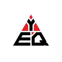 création de logo de lettre triangle yeq avec forme de triangle. monogramme de conception de logo triangle yeq. modèle de logo vectoriel triangle yeq avec couleur rouge. logo triangulaire yeq logo simple, élégant et luxueux.