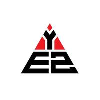 création de logo de lettre triangle yez avec forme de triangle. monogramme de conception de logo triangle yez. modèle de logo vectoriel triangle yez avec couleur rouge. yez logo triangulaire logo simple, élégant et luxueux.