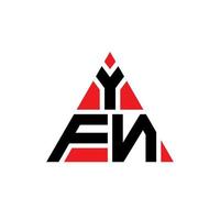 création de logo de lettre triangle yfn avec forme de triangle. monogramme de conception de logo triangle yfn. modèle de logo vectoriel triangle yfn avec couleur rouge. logo triangulaire yfn logo simple, élégant et luxueux.