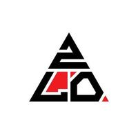 création de logo de lettre triangle zlo avec forme de triangle. monogramme de conception de logo triangle zlo. modèle de logo vectoriel triangle zlo avec couleur rouge. logo triangulaire zlo logo simple, élégant et luxueux.