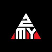 création de logo de lettre triangle zmy avec forme de triangle. monogramme de conception de logo triangle zmy. modèle de logo vectoriel triangle zmy avec couleur rouge. logo triangulaire zmy logo simple, élégant et luxueux.