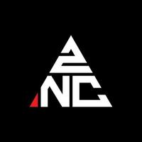 création de logo de lettre triangle znc avec forme de triangle. monogramme de conception de logo triangle znc. modèle de logo vectoriel triangle znc avec couleur rouge. logo triangulaire znc logo simple, élégant et luxueux.