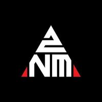 création de logo de lettre triangle znm avec forme de triangle. monogramme de conception de logo triangle znm. modèle de logo vectoriel triangle znm avec couleur rouge. logo triangulaire znm logo simple, élégant et luxueux.